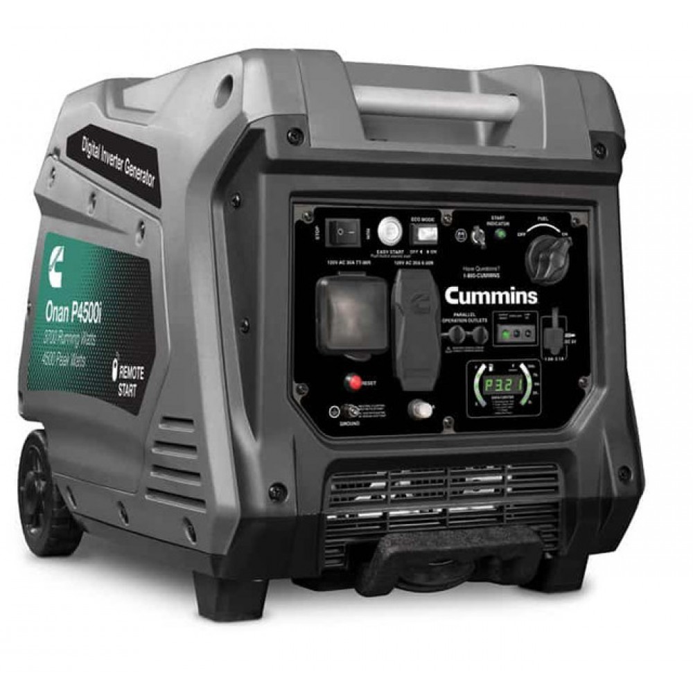 Cummins Onan 4500 Watt Digital Inverter Gasoline Generator Remote Start P4500i