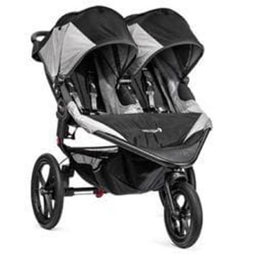 Baby Jogger Summit X3 Double Jogging Stroller, Black/Gray