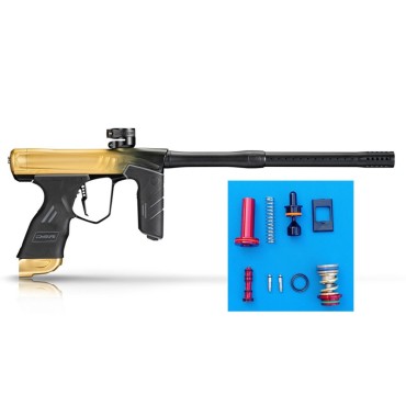 Dye DSR Plus Paintball Marker Gun - Onyx Gold Fade w IM Pro Kit