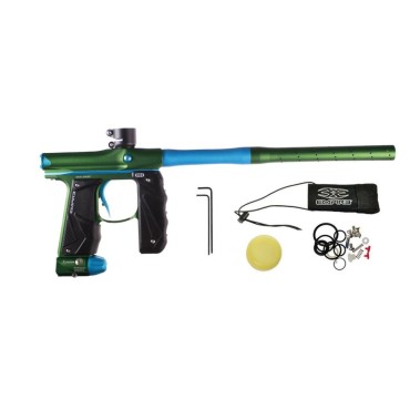 Empire Mini GS Paintball Marker .68 Caliber Gun - Green with Aqua Accents