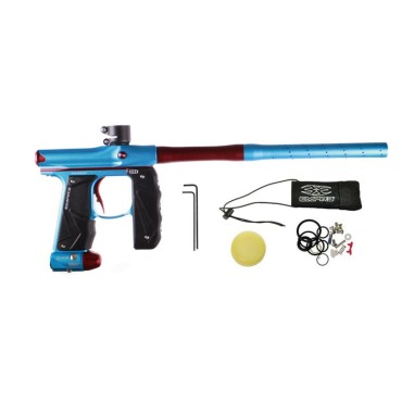 Empire Mini GS Paintball Marker .68 Caliber Gun - Light Blue with Red Accents