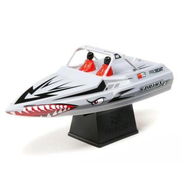 Pro Boat Sprintjet 9 inch Self-Righting Deep-V Jet Boat Brushed RTR Silver