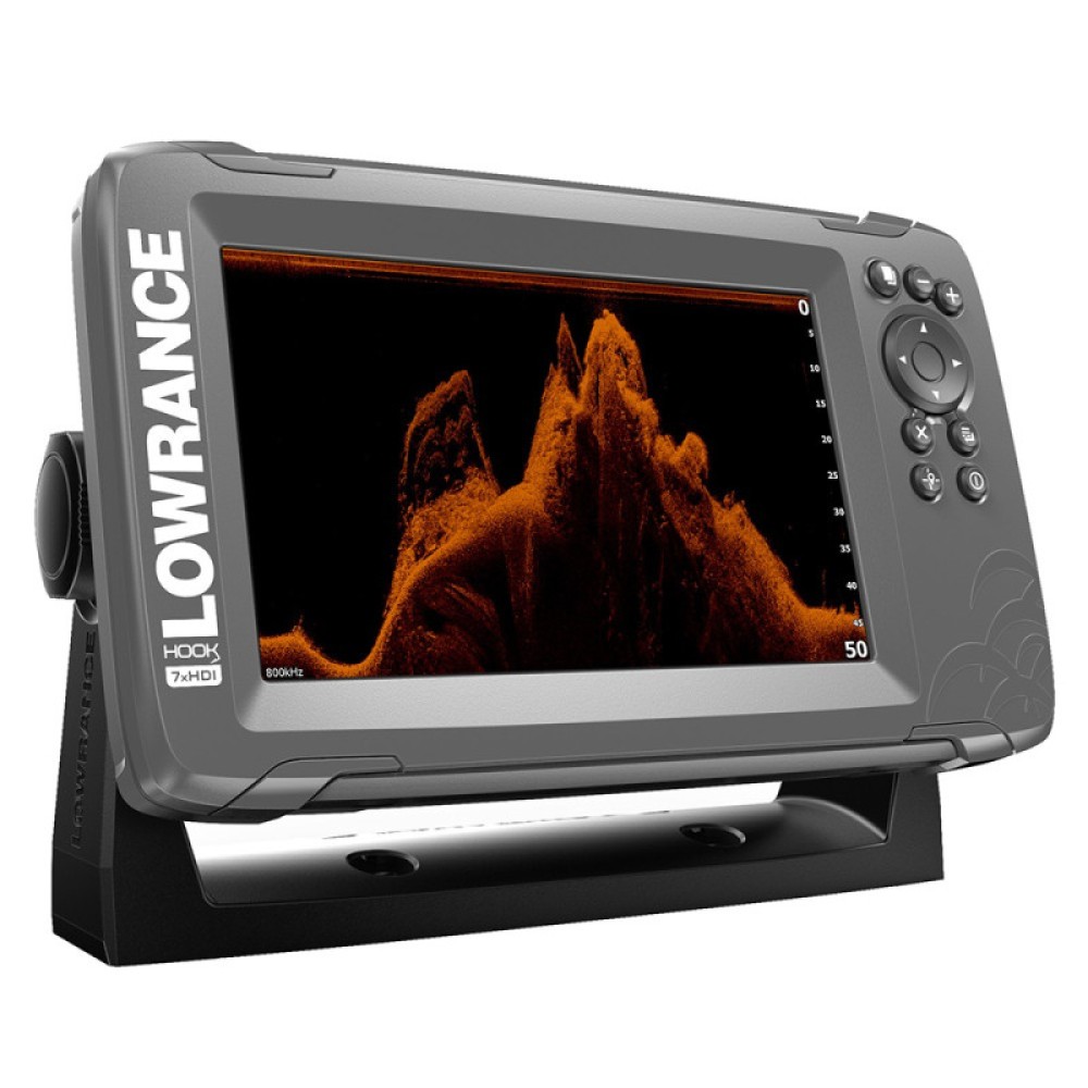 Lowrance Hook2-7x 7 Gps Splitshot Fishfinder W Track Plotter Transom Mount Splitshot Transducer