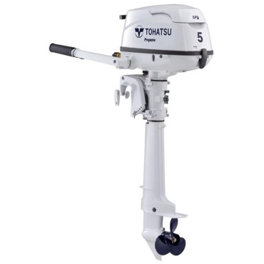 2020 Tohatsu 5 HP MFS5CLPGSPROL-SAIL PRO Propane Outboard Motor 20" Shaft Length