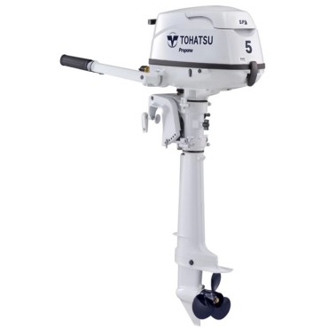 2020 Tohatsu 5 HP MFS5CLPGSPROUL-SAIL PRO Propane Outboard Motor 25" Shaft Length